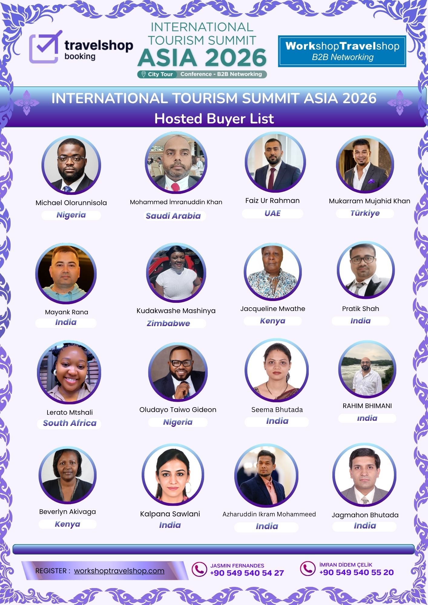 Official Hosted Buyer List – Thailand International Tourism Summit Asia 2026