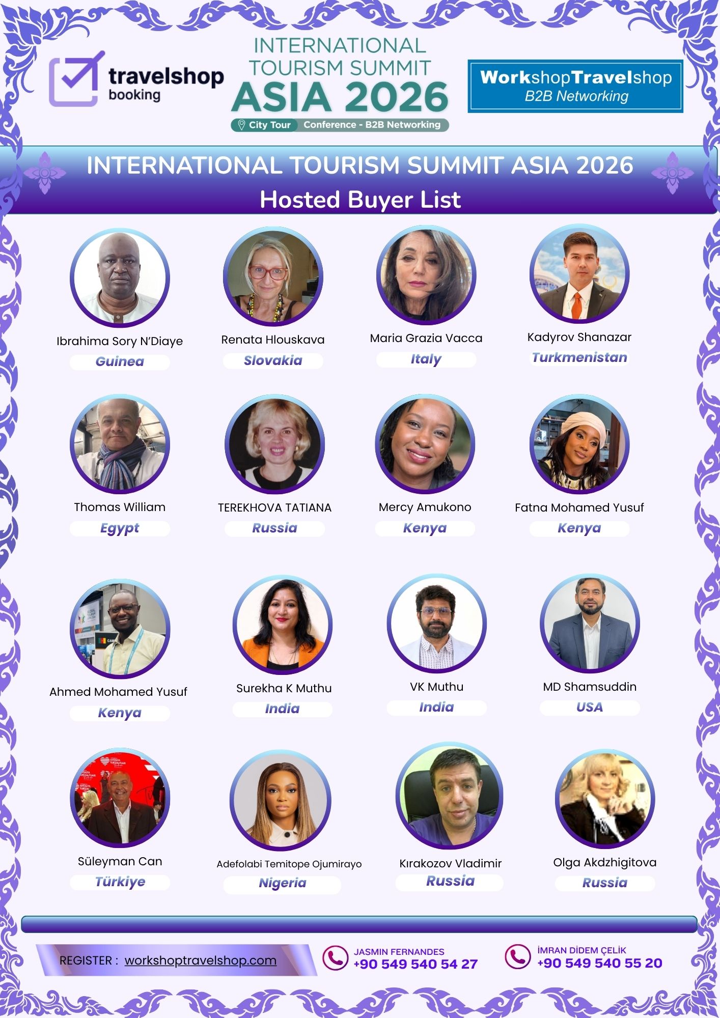 Official Hosted Buyer List – Thailand International Tourism Summit Asia 2026